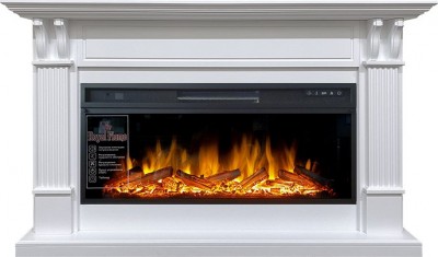 Каминокомплект Royal Flame Cardiff - Белый с очагом Vision 42 LOG LED