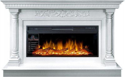Каминокомплект Royal Flame Sicilia - Белый (Ширина 1530мм) с очагом Vision 42 LOG LED