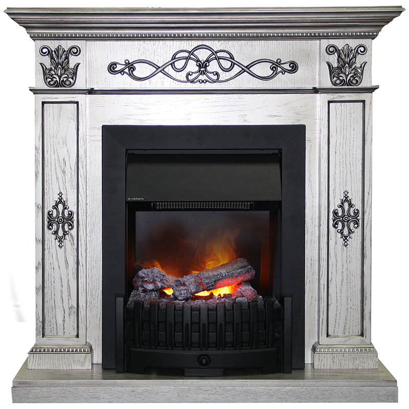 Портал Dimplex Derby под классический очаг серебро с патиной