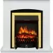 Каминокомплект Royal Flame Barcelona (разборный) - Белый с очагом Fobos FX Brass
