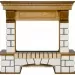 Портал электрокамина Royal Flame Pierre Luxe Dioramic 25 FX камень белый/дуб