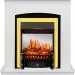 Каминокомплект Royal Flame Barcelona (разборный) - Белый с очагом Fobos FX M Brass