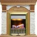 Каминокомплект Dimplex Dublin - Дуб / Сланец белый с очагом Danville Antique Brass FB2