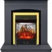 Каминокомплект Royal Flame Barcelona (разборный) - Серый графит с очагом Majestic FX M Brass
