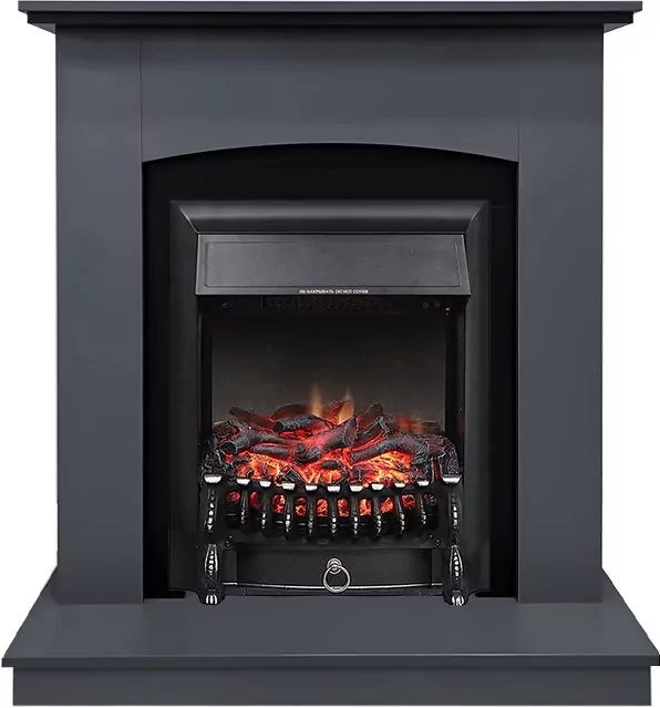 Каминокомплект Royal Flame Barcelona (разборный) - Серый графит с очагом Fobos FX Black