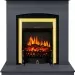 Каминокомплект Royal Flame Barcelona (разборный) - Серый графит с очагом Fobos FX Brass