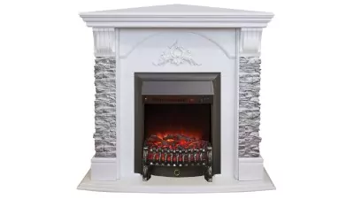 Камин электрический RealFlame Athena Corner  WT GR с  Fobos Lux BL