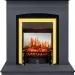 Каминокомплект Royal Flame Barcelona (разборный) - Серый графит с очагом Fobos FX M Brass