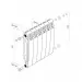 Royal Thermo BiLiner 500 Silver Satin Радиатор 6 секций