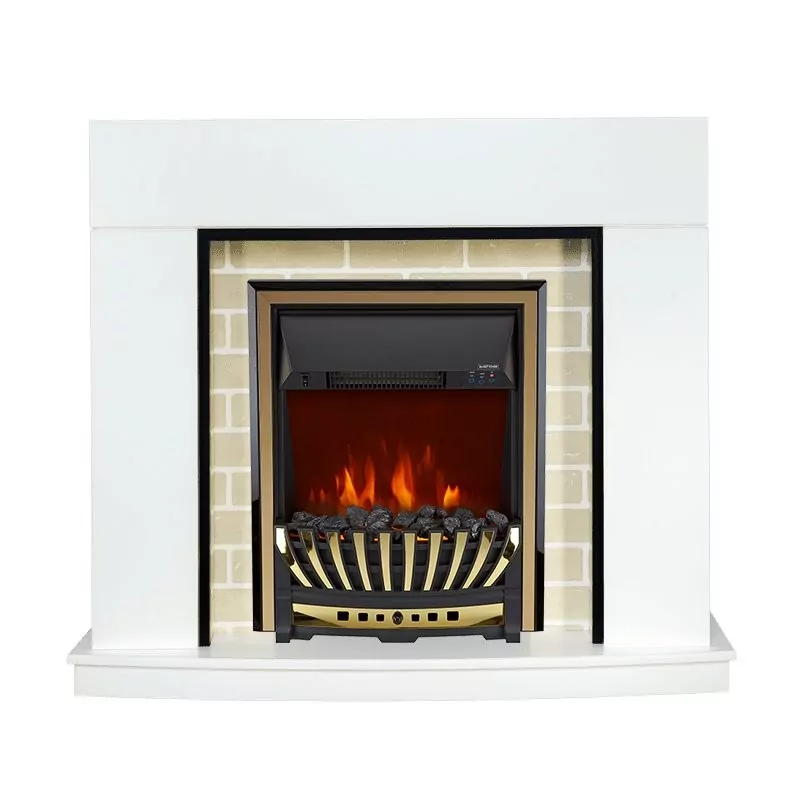 Каминокомплект Royal Flame Montana - Белый с очагом Aspen Gold
