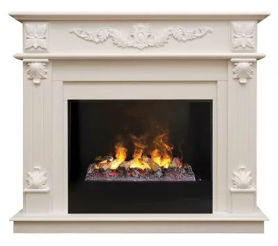 Камин электрический RealFlame Philadelphia 26 WT 3D Cassette 630 + Black вставка