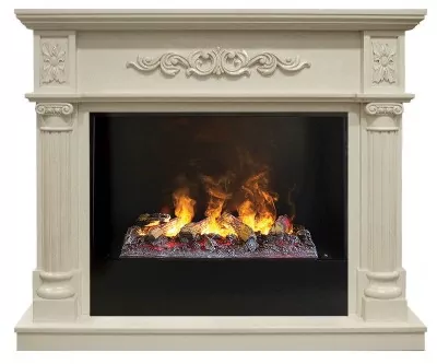 Камин электрический RealFlame Silvia 26 WT 3D Cassette 630 + Black вставка 1