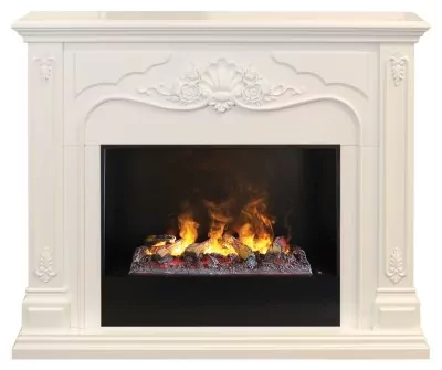 Камин электрический RealFlame Victoria 26 WT 3D Cassette 630 + Black вставка