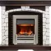 Каминокомплект Dimplex Glasgow - Темный дуб / Белый с очагом Chesford