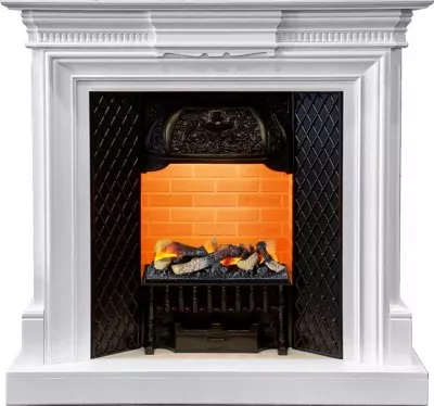 Каминокомплект Dimplex Chelsea - Белый (Ширина 1080см) с очагом Cassette 400 LNH-INT (с дровами)