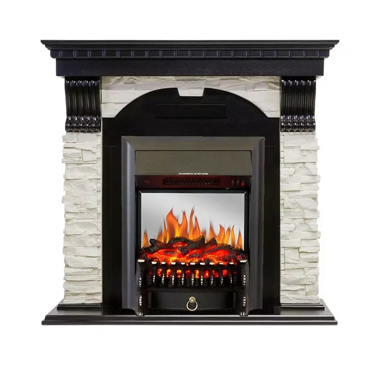 Каминокомплект Royal Flame Dublin - Венге / Сланец белый с очагом Fobos FX M Black
