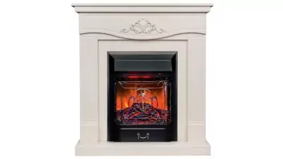 Камин электрический RealFlame JUNONA WT с очагом Majestic Lux Black