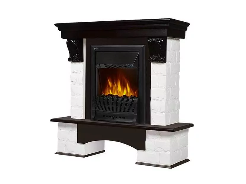 Каминокомплект Electrolux Forte Classic камень белый, шпон венге + EFP/P-1020LS