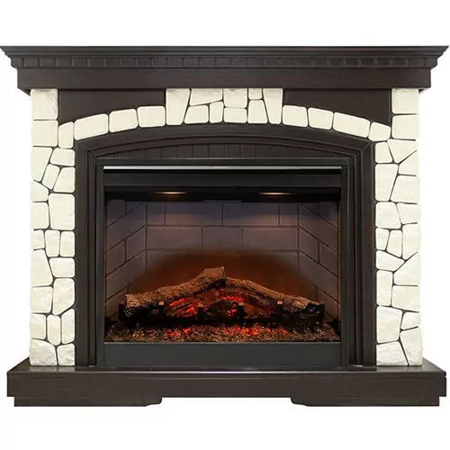 Портал Dimplex Glasgow Symphony 2608/Symphony 2624L камень белый/темный дуб
