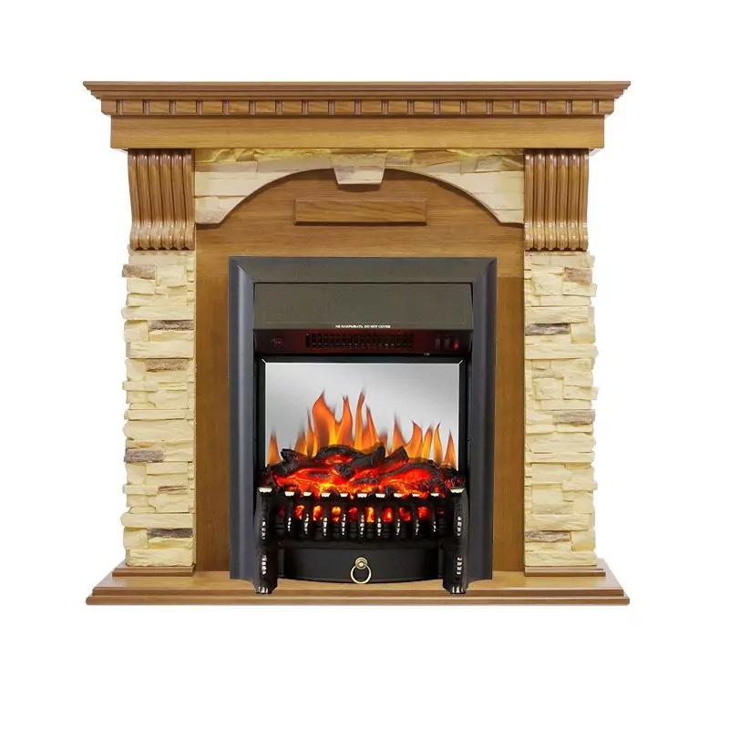 Каминокомплект Royal Flame Dublin -  Дуб / Сланец с очагом Fobos FX M Black