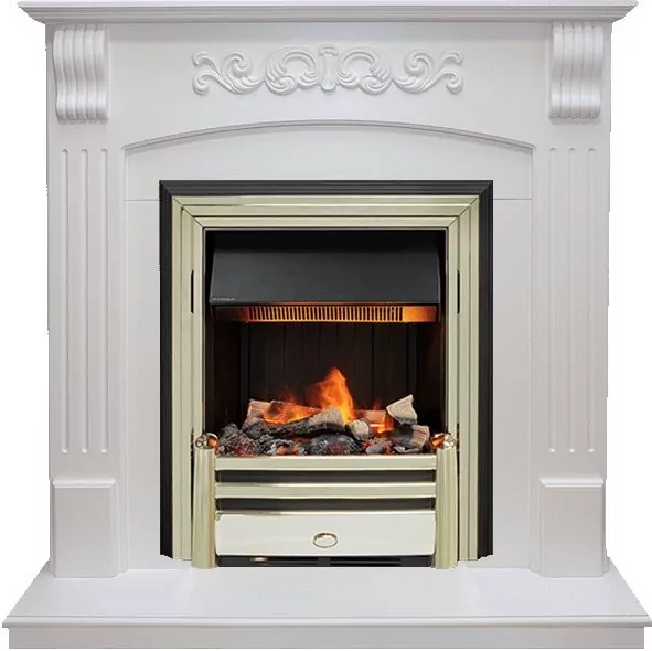 Каминокомплект Dimplex Sorrento угловой - Белый дуб с очагом Cavendish