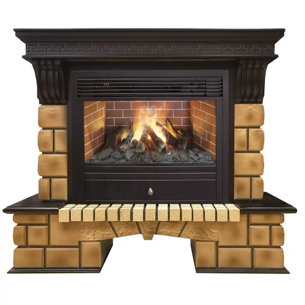 Камин Stone Brick 26 AO с Novara 26 3D