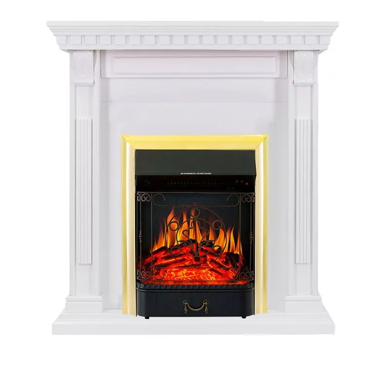 Каминокомплект Royal Flame Orlean - Белый с очагом Majestic FX Brass
