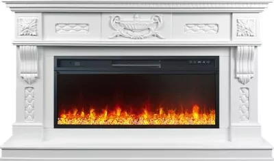 Каминокомплект Royal Flame Corsica - Матовый белый с очагом Vision 42 LED