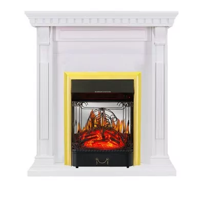 Каминокомплект Royal Flame Orlean - Белый с очагом Majestic FX M Brass