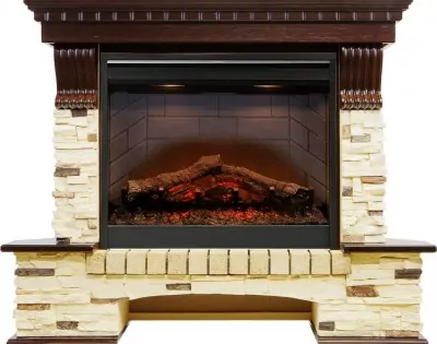 Каминокомплект Dimplex Pierre Luxe угловой - Темный дуб / Сланец с очагом Symphony 26'' DF2608-INT