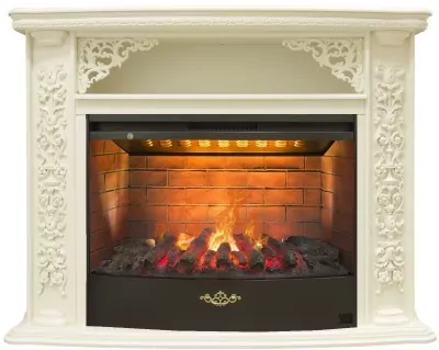 Камин электрический RealFlame Izabella 33 WT с очагом Firestar 33 3D