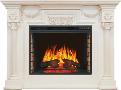 Каминокомплект Royal Flame London - Слоновая кость с патиной с очагом Vision 28 EF LED FX