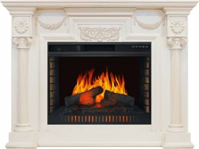 Каминокомплект Royal Flame London - Слоновая кость с патиной с очагом Vision 30 EF LED FX