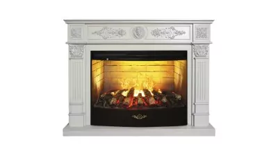 Камин электрический RealFlame Leonardo 33 WT с очагом Firestar 33 3D