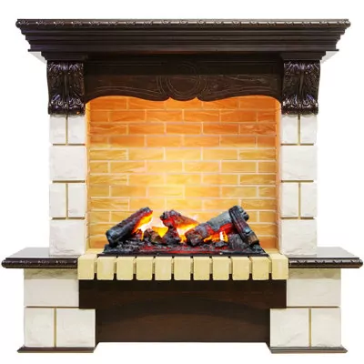 Портал угловой Dimplex Pierre Luxe Cassette 600 шампань/темный дуб