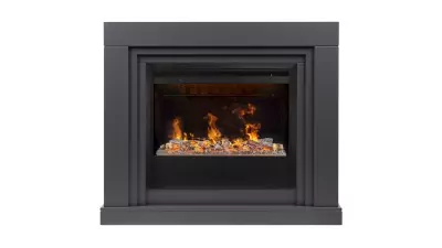 Камин электрический RealFlame Stanley 26 GR с очагом Helios 26 SBG 3D
