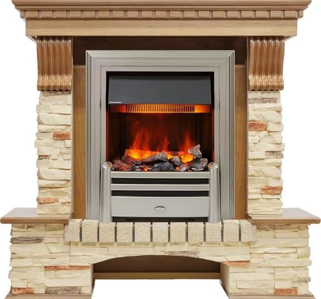 Каминокомплект Dimplex Pierre Luxe - Дуб / Сланец с очагом Chesford
