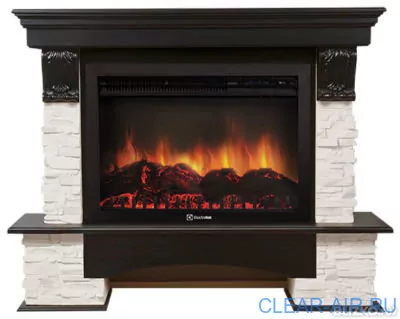 Electrolux Pietra 25S сланец белый, шпон венге с панорамным очагом EFP/P-2720RLS