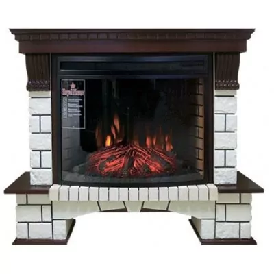 Портал Royal Flame Pierre Luxe Dioramic 33W FX камень белый/темный дуб
