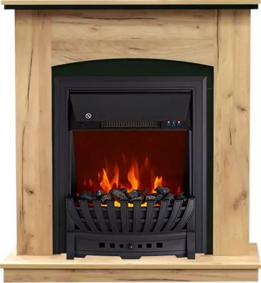 Каминокомплект Royal Flame Barcelona (разборный) - Дуб золотой с очагом Aspen Black