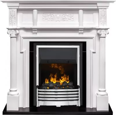 Каминокомплект Dimplex Oxford - Белый с очагом Flagstaff