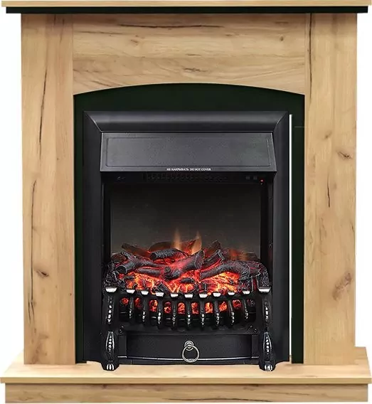 Каминокомплект Royal Flame Barcelona (разборный) - Дуб золотой с очагом Fobos FX Black