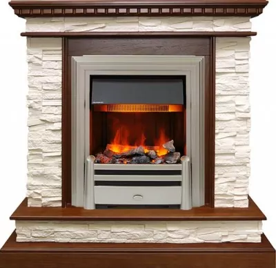 Каминокомплект Dimplex Calgary - Дуб / Сланец белый с очагом Chesford