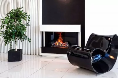 Камин Dimplex Cube белый с черным + Cassette 400NH - выставочный образец
