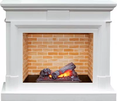 Каминокомплект Dimplex Coventry - Белый / Кирпич  с очагом Cassette 400 NH