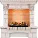 Каминокомплект Dimplex Pierre Luxe - Слоновая кость / Шампань h=1035 мм с Cassette 600 LNH-INT дрова
