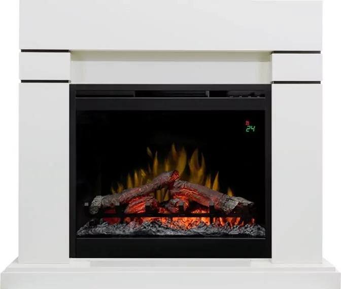 Каминокомплект Dimplex Lindos - Белый (Высота 985мм) с очагом Symphony 26'' DF2624-L
