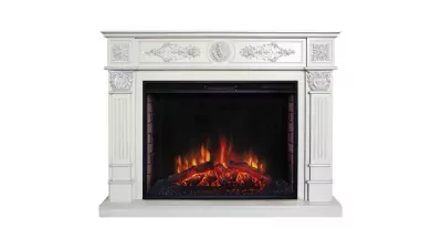 Камин электрический RealFlame Leonardo 33 WT с очагом Epsilon 33 S