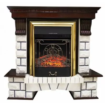 Портал Royal Flame Pierre Luxe под классический очаг темный дуб