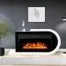 Каминокомплект Royal Flame Basel R - Белый с черным с очагом Vision 42 LED